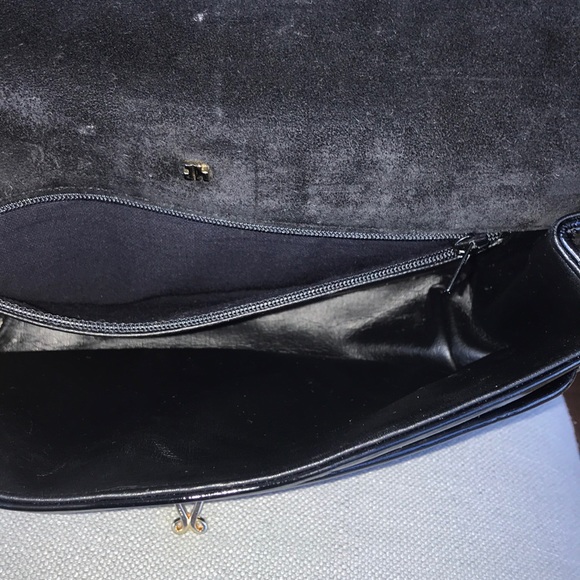 Vintage Black Patent Leather Shoulder Bag - Picture 7 of 8